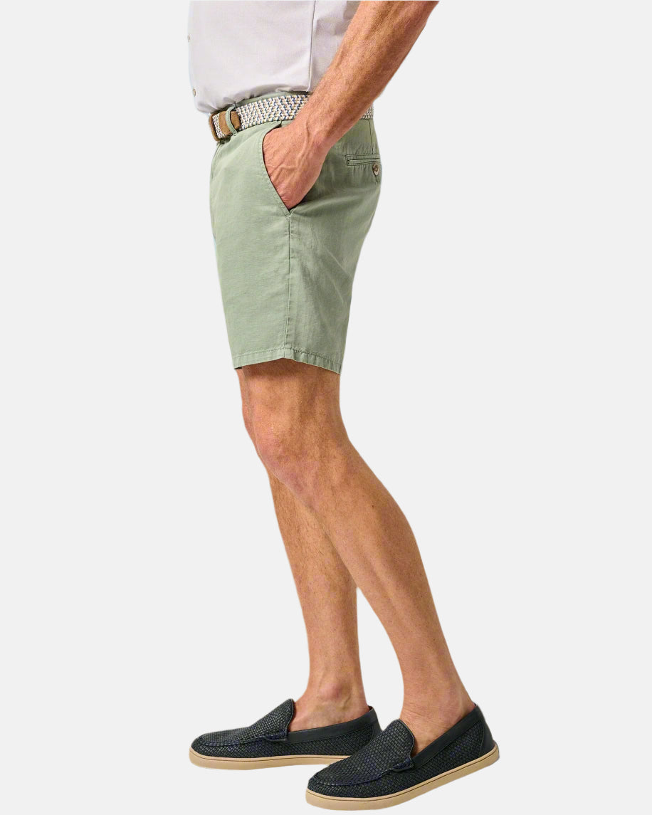 Johnnie-O - Melrose Cotton Linen Shorts - Blue Surf