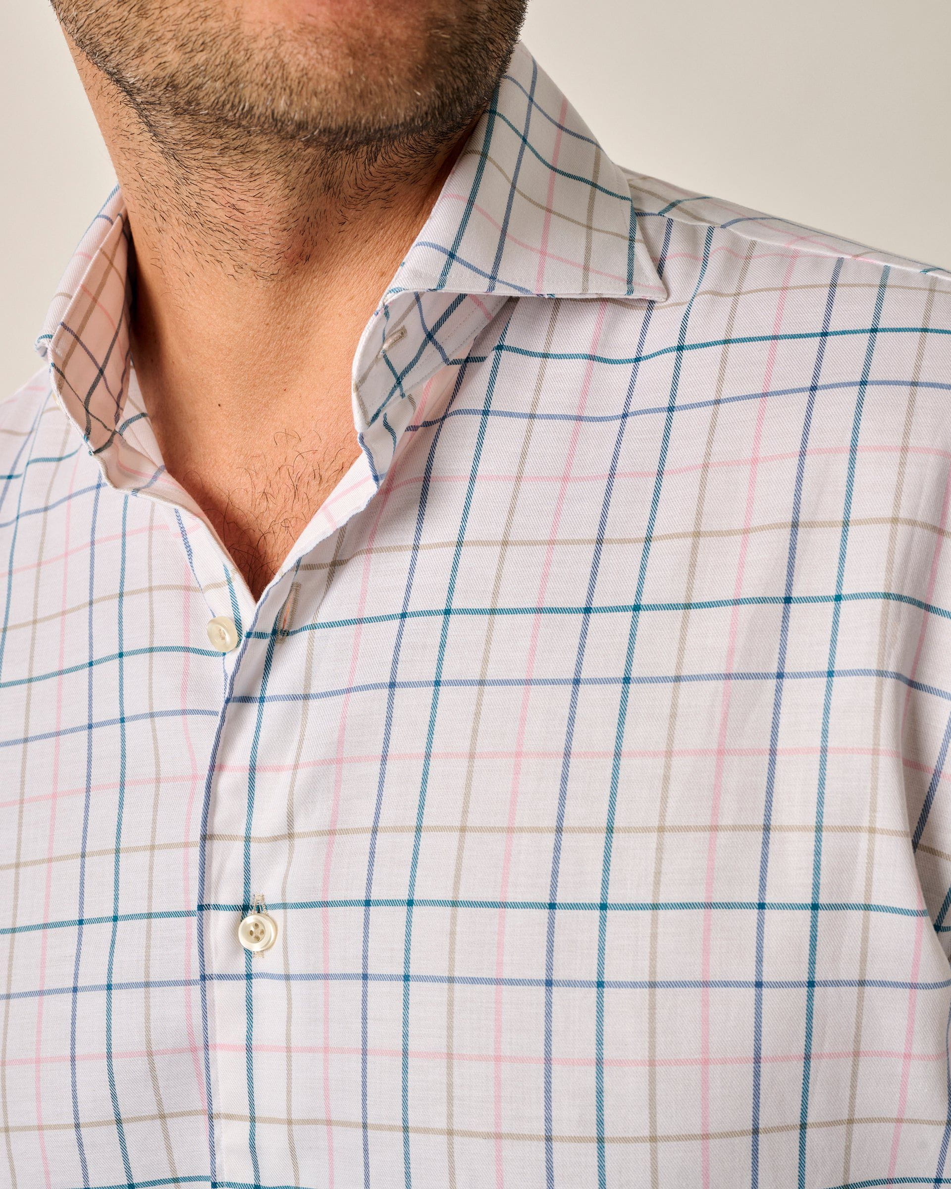 Johnnie-O - Top Shelf Button Up Shirt - Peyton - White