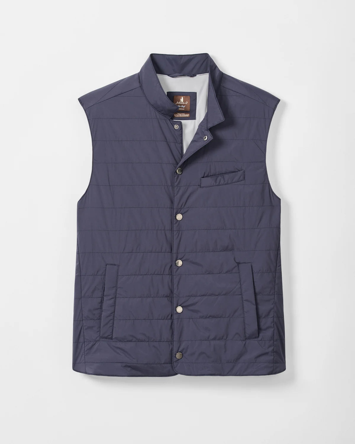 Johnnie O - Bauer Snap Front Quilted Vest - Navy