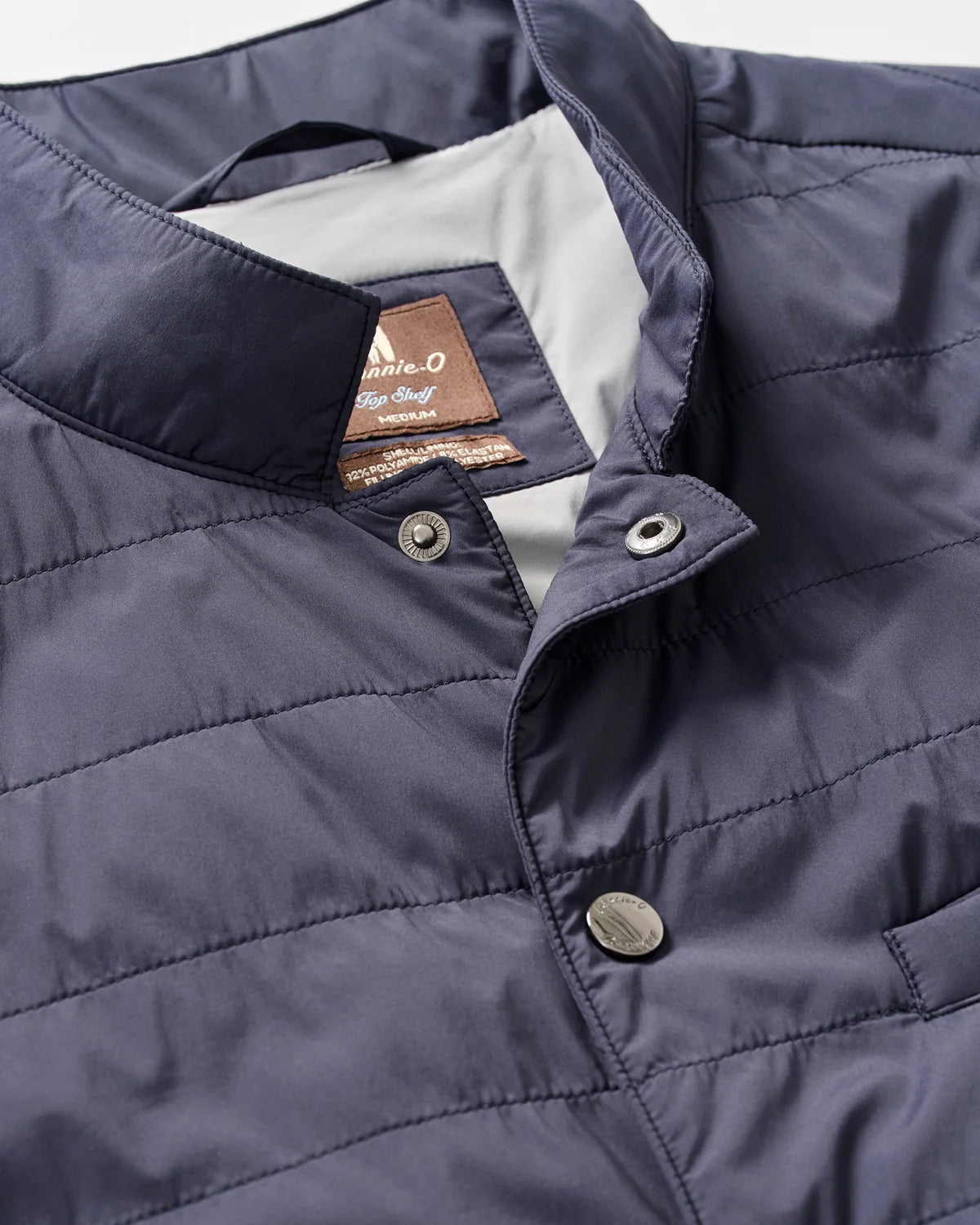 Johnnie O - Bauer Snap Front Quilted Vest - Navy