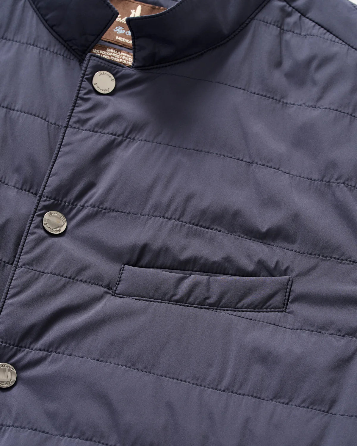 Johnnie O - Bauer Snap Front Quilted Vest - Navy