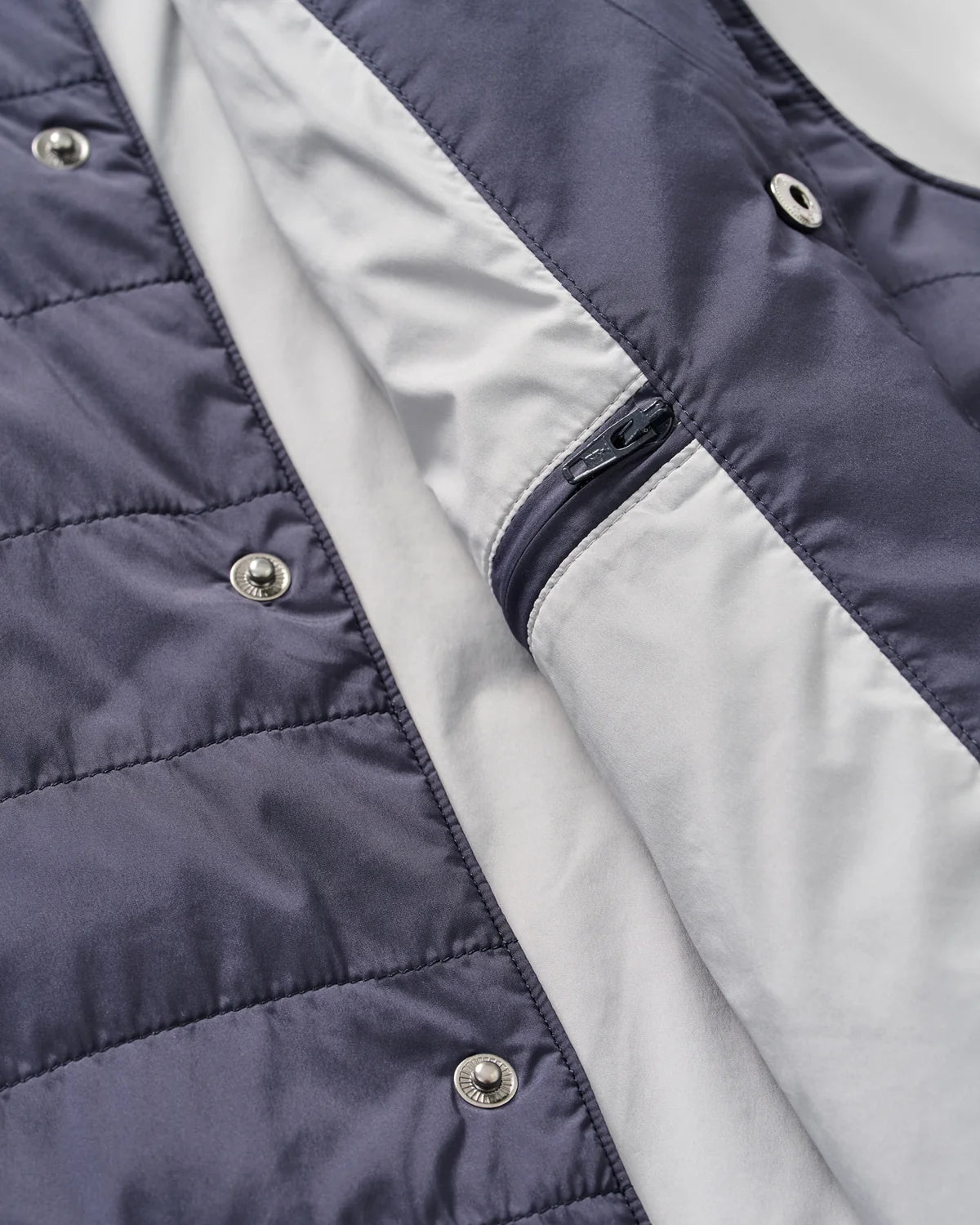 Johnnie O - Bauer Snap Front Quilted Vest - Navy