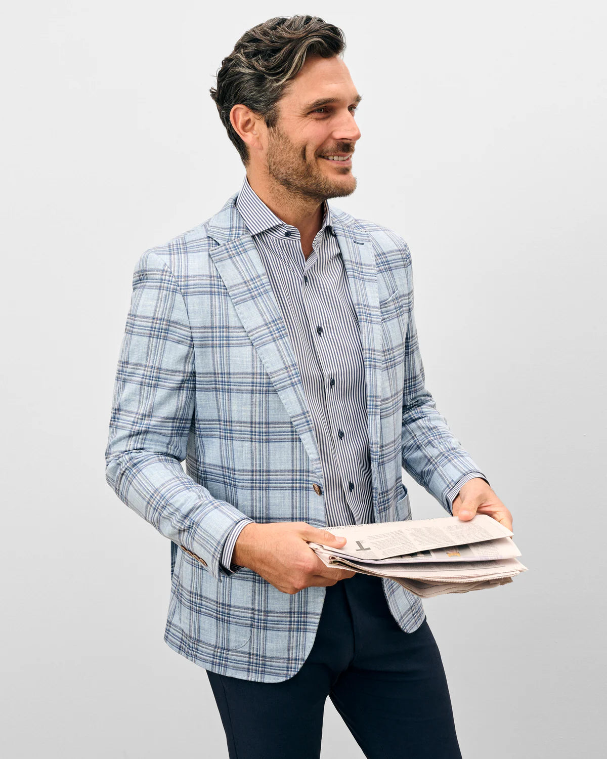 Johnnie O - Samuel Top Shelf Printed Knit Sport Coat - Golf Blue