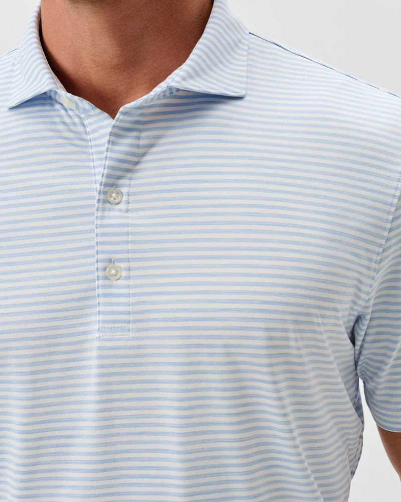 Johnnie-O- Performance Featherweight Polo- Seymour Stripe - Kona
