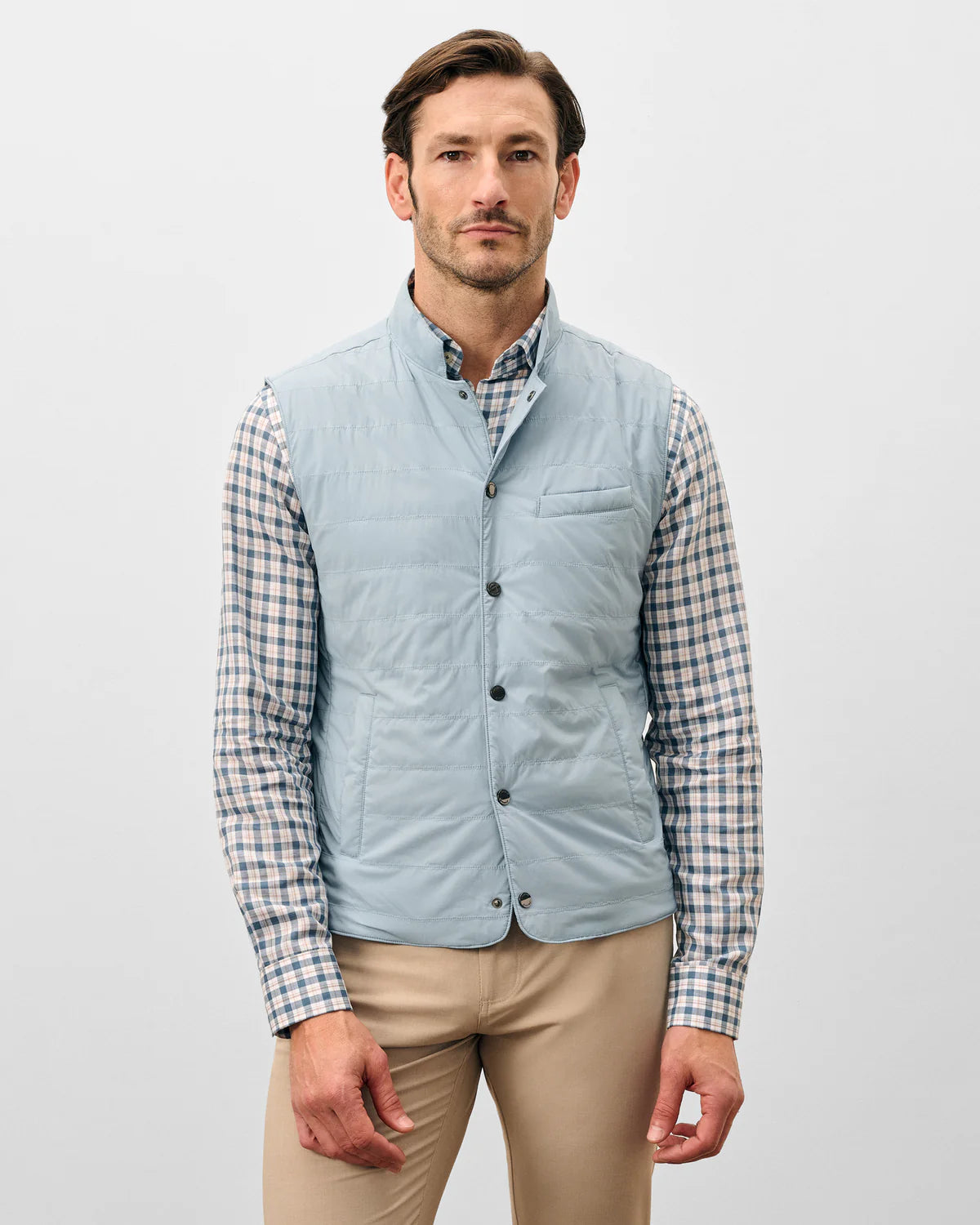Johnnie O - Bauer Top Shelf Quilted Vest - Steel Blue