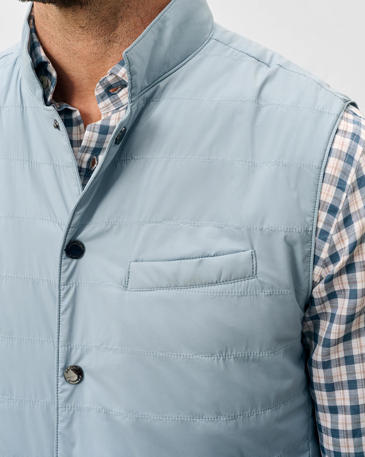 Johnnie O - Bauer Top Shelf Quilted Vest - Steel Blue
