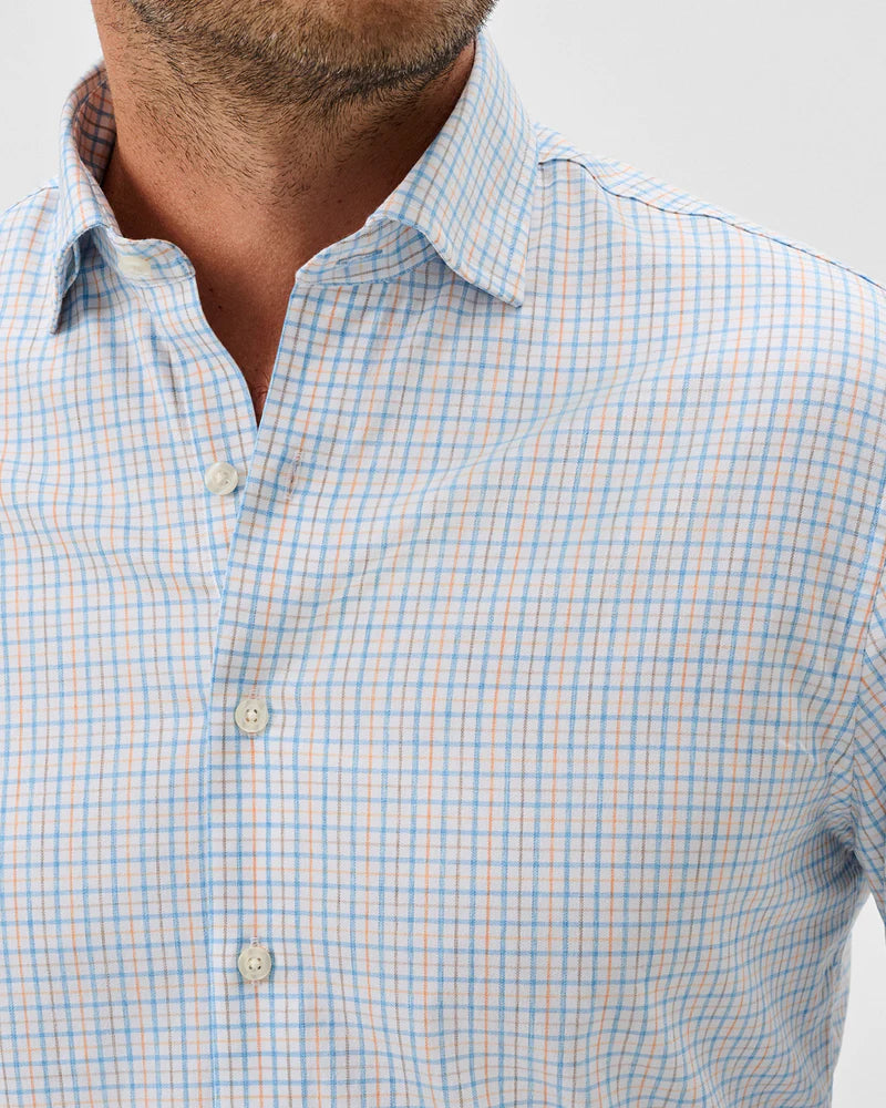 Johnnie O - Briney Tattersall Everyday Performance Button Down Shirt - Lapis