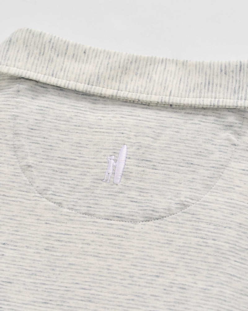 Johnnie O - Slub Cotton Blend Polo - Light Grey