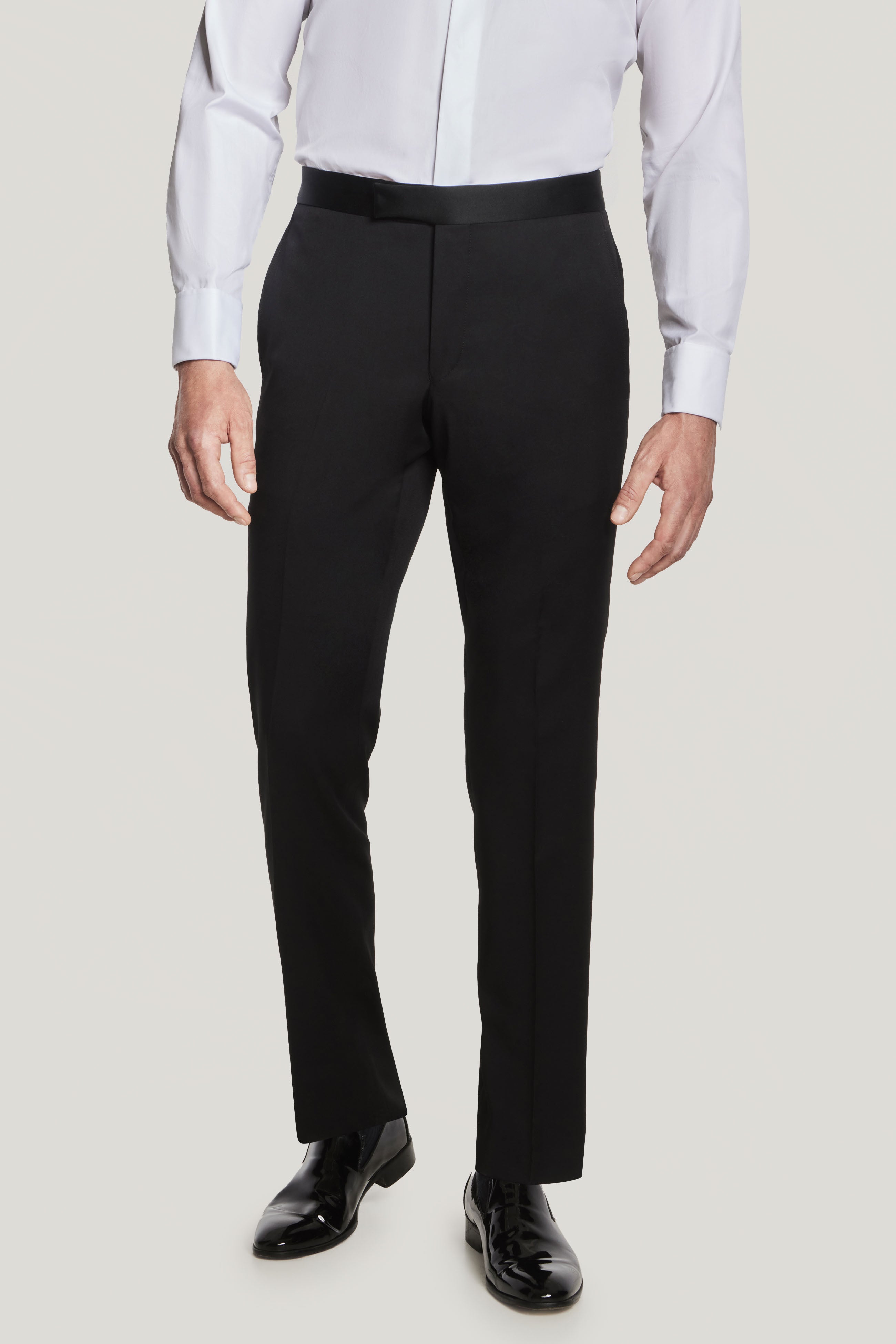 Jack Victor - Black Solid Tuxedo Trouser