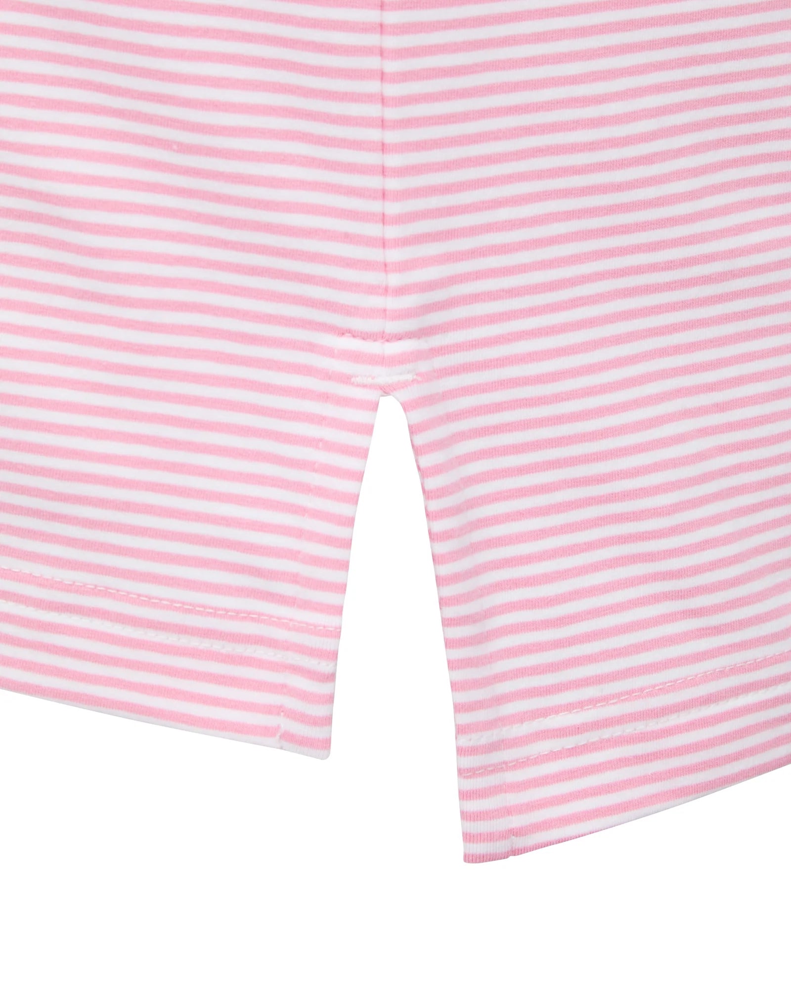 Gresham Reed - Pink & White Stripe Pima Cotton Golf Polo