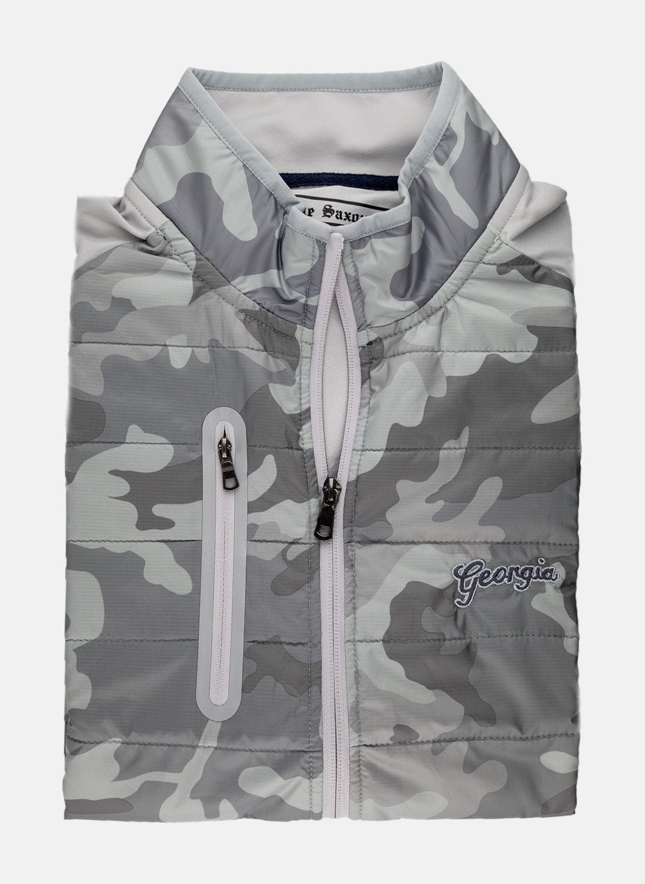 The Saxon Shop - Camo Georgia Script™ Quarter Zip Vest