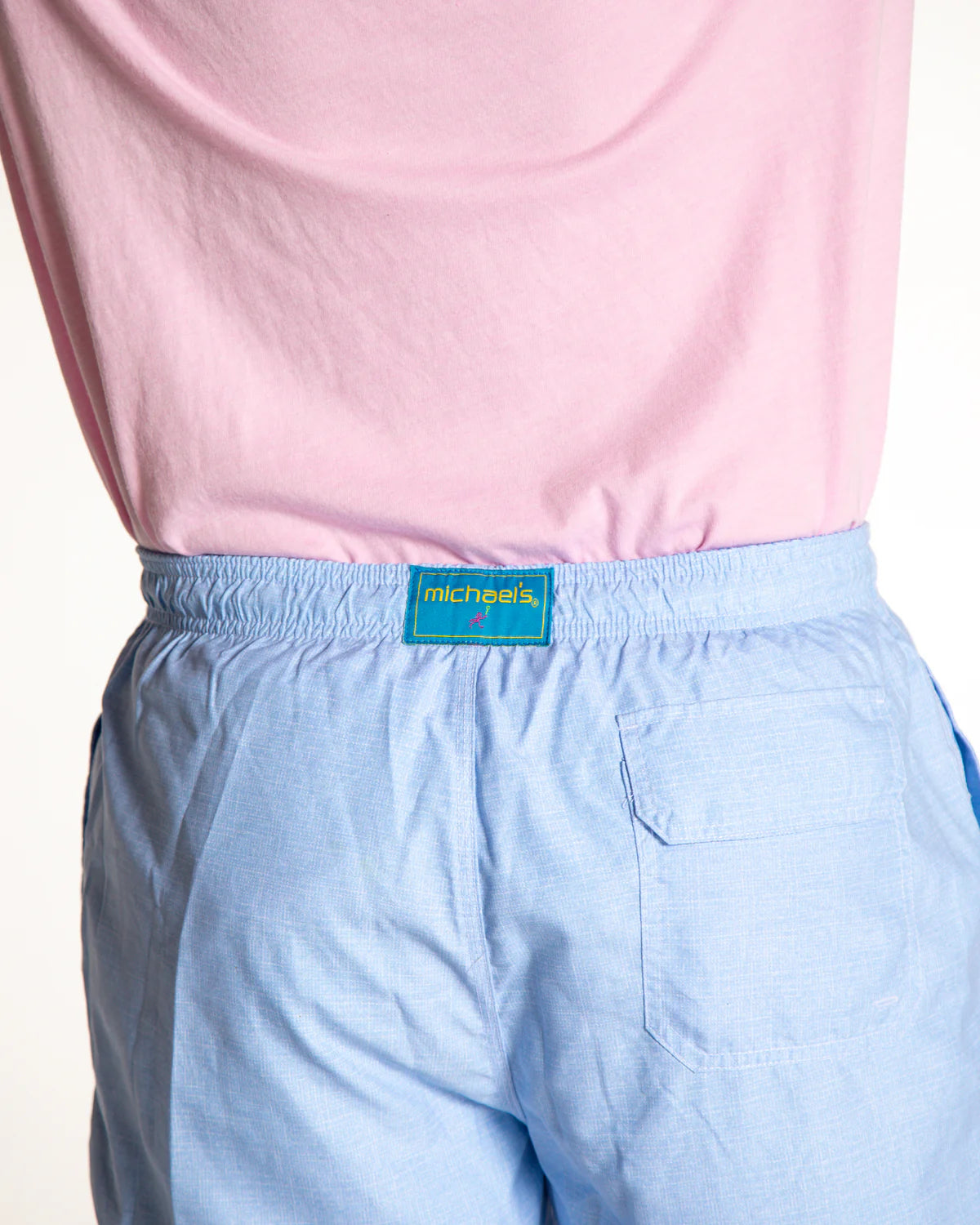 Michael's - Cyclist Liner Swim Trunks - Linen Sky