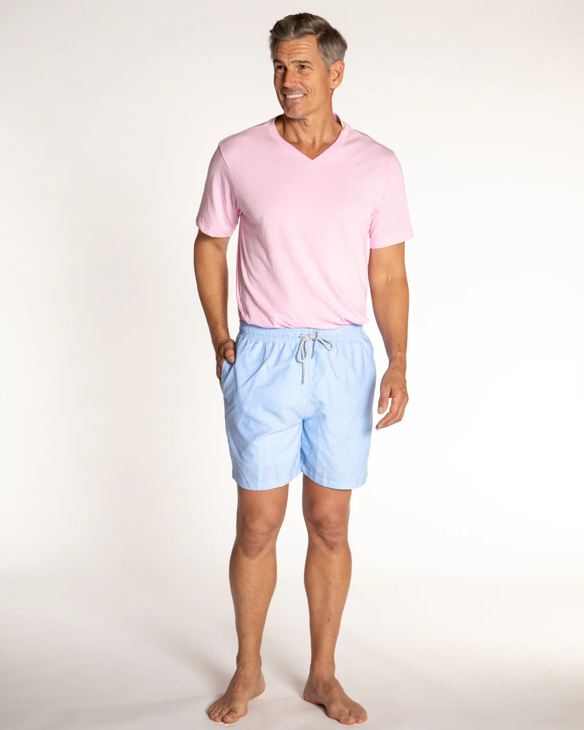 Michael's - Cyclist Liner Swim Trunks - Linen Sky