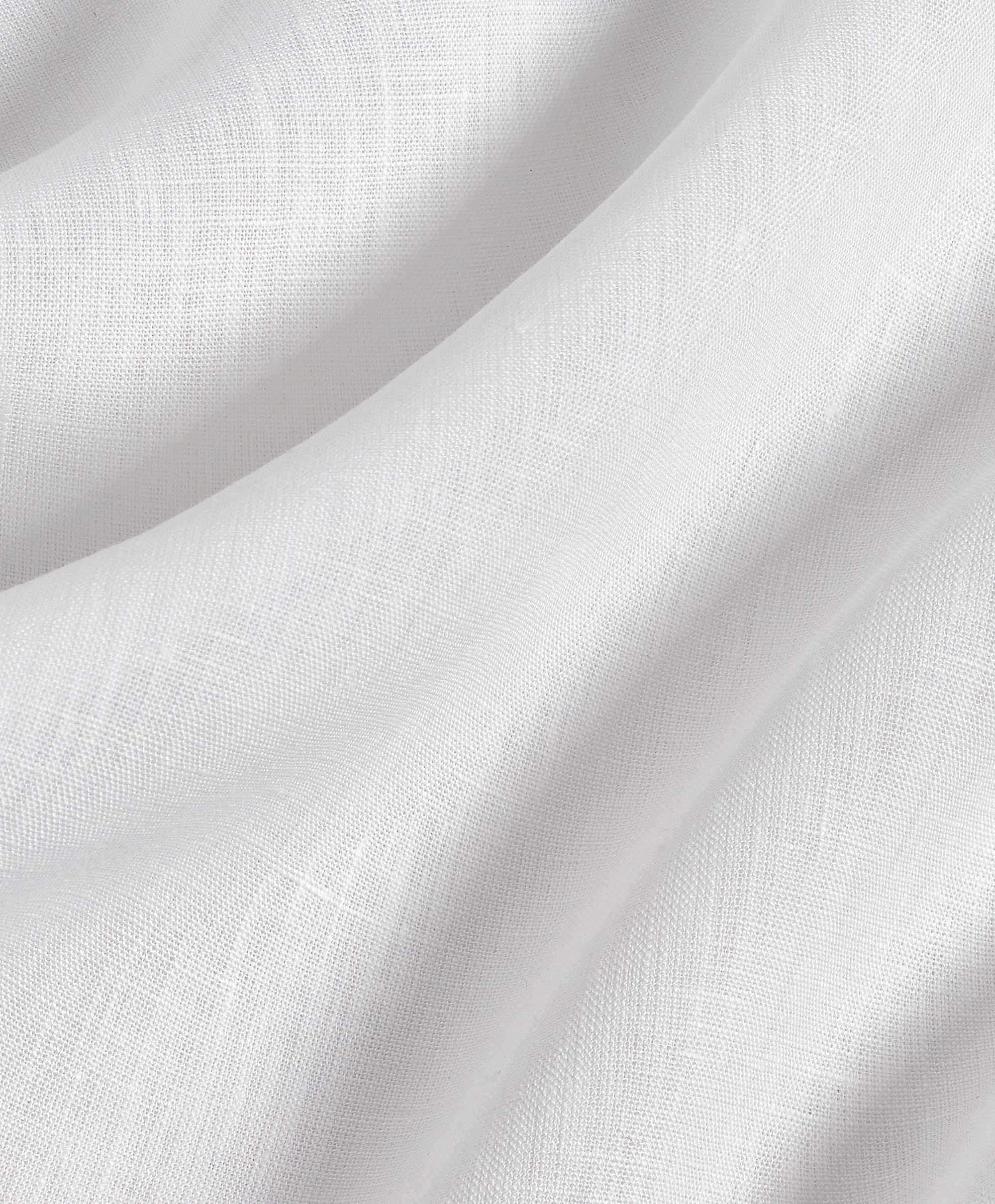 David Donahue - White Linen Dress Shirt