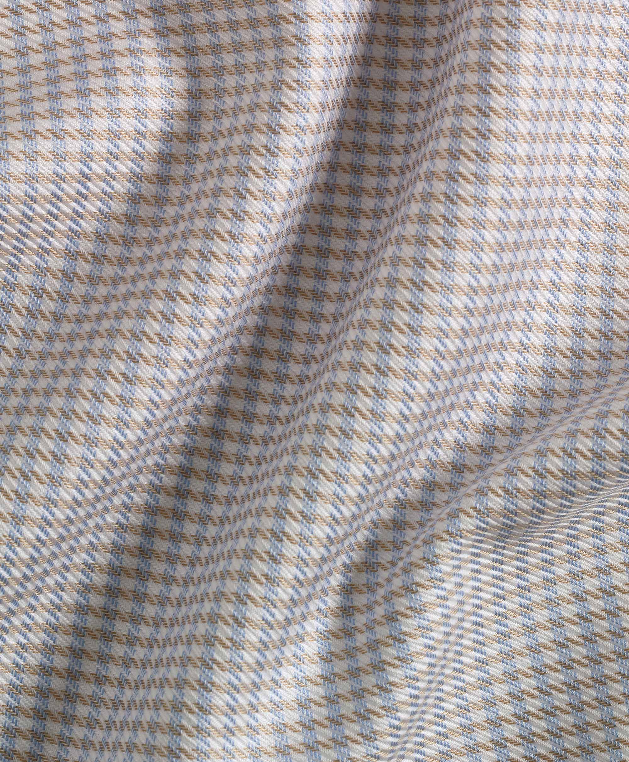 David Donahue - Sky & Dune Twill Check Dress Shirt
