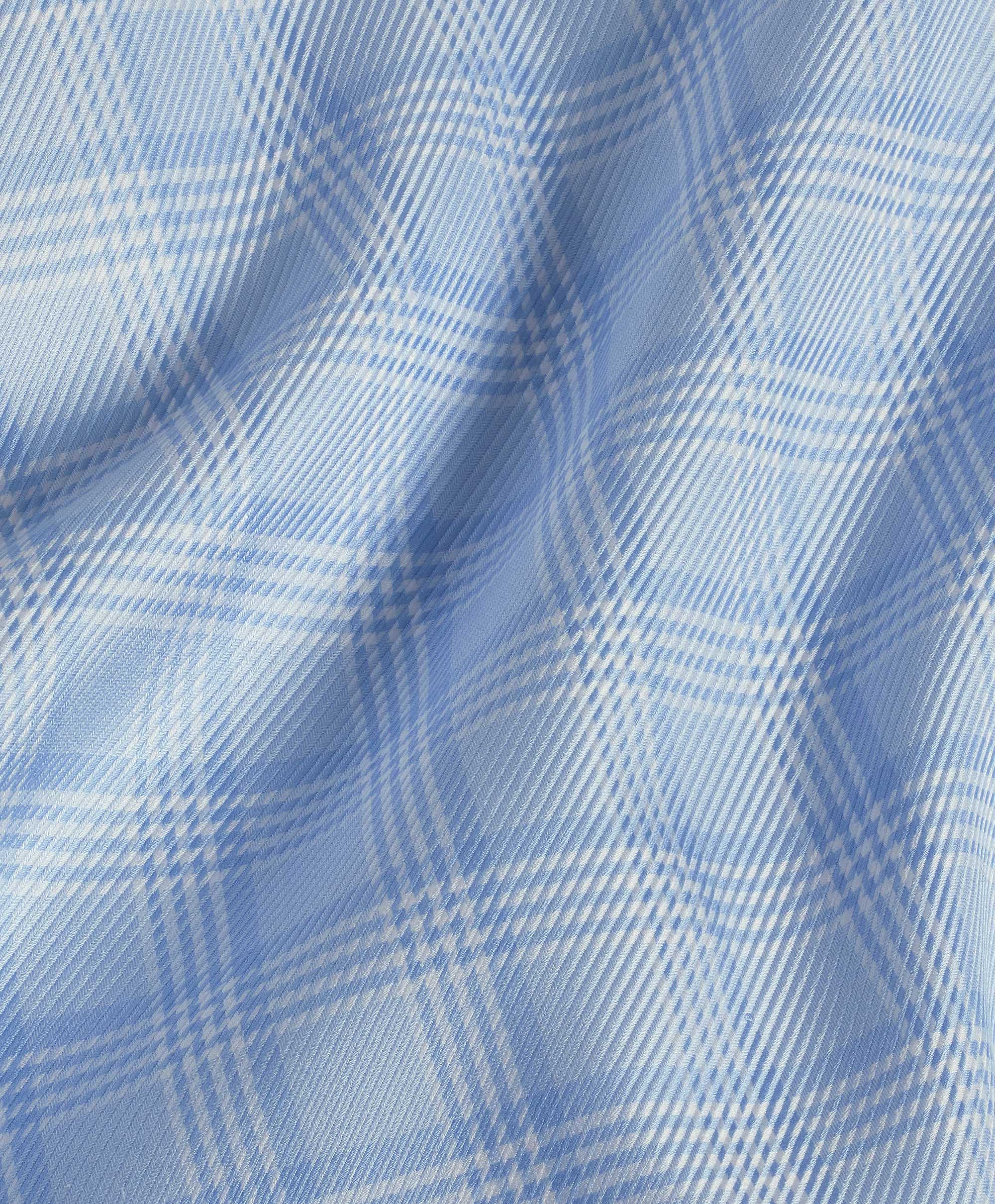 David Donahue - Sky Blue Windowpane Plaid