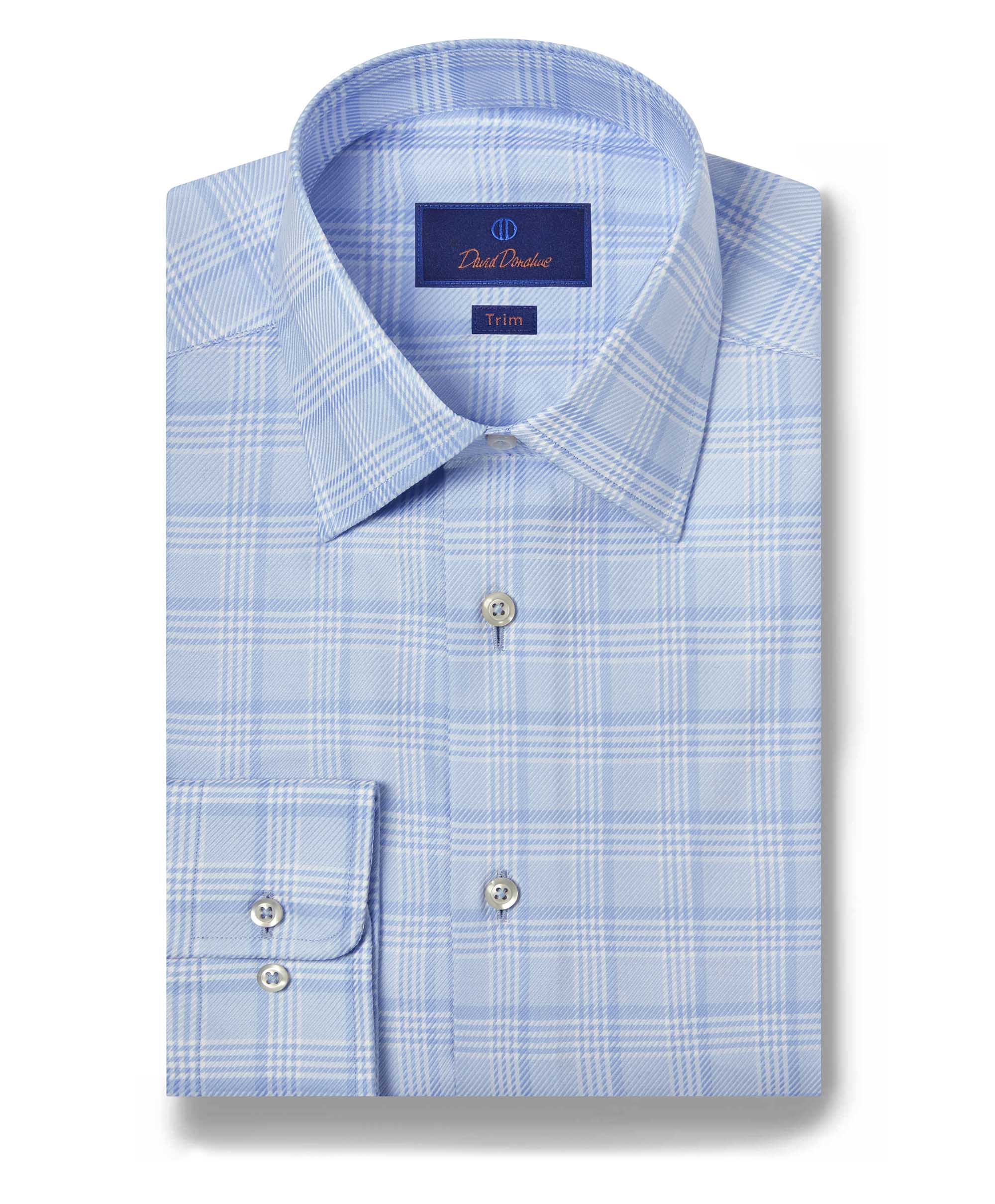 David Donahue - Sky Blue Windowpane Plaid