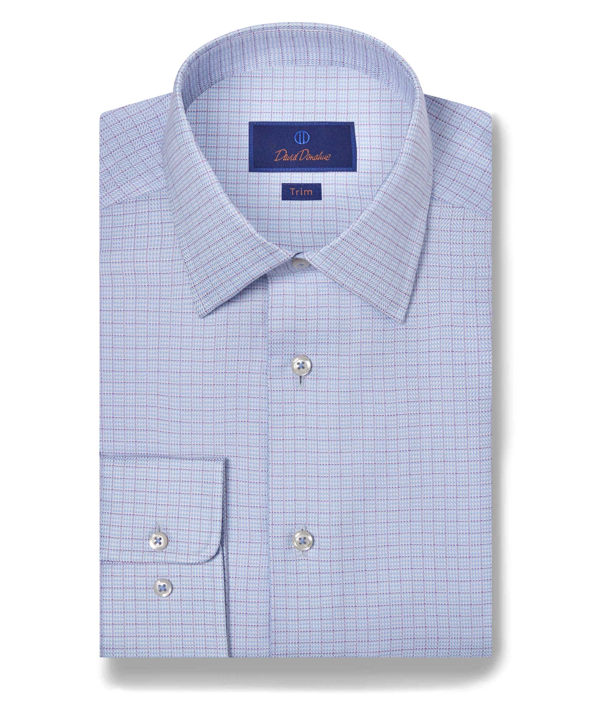 David Donahue - Sky & Berry Dress Shirt