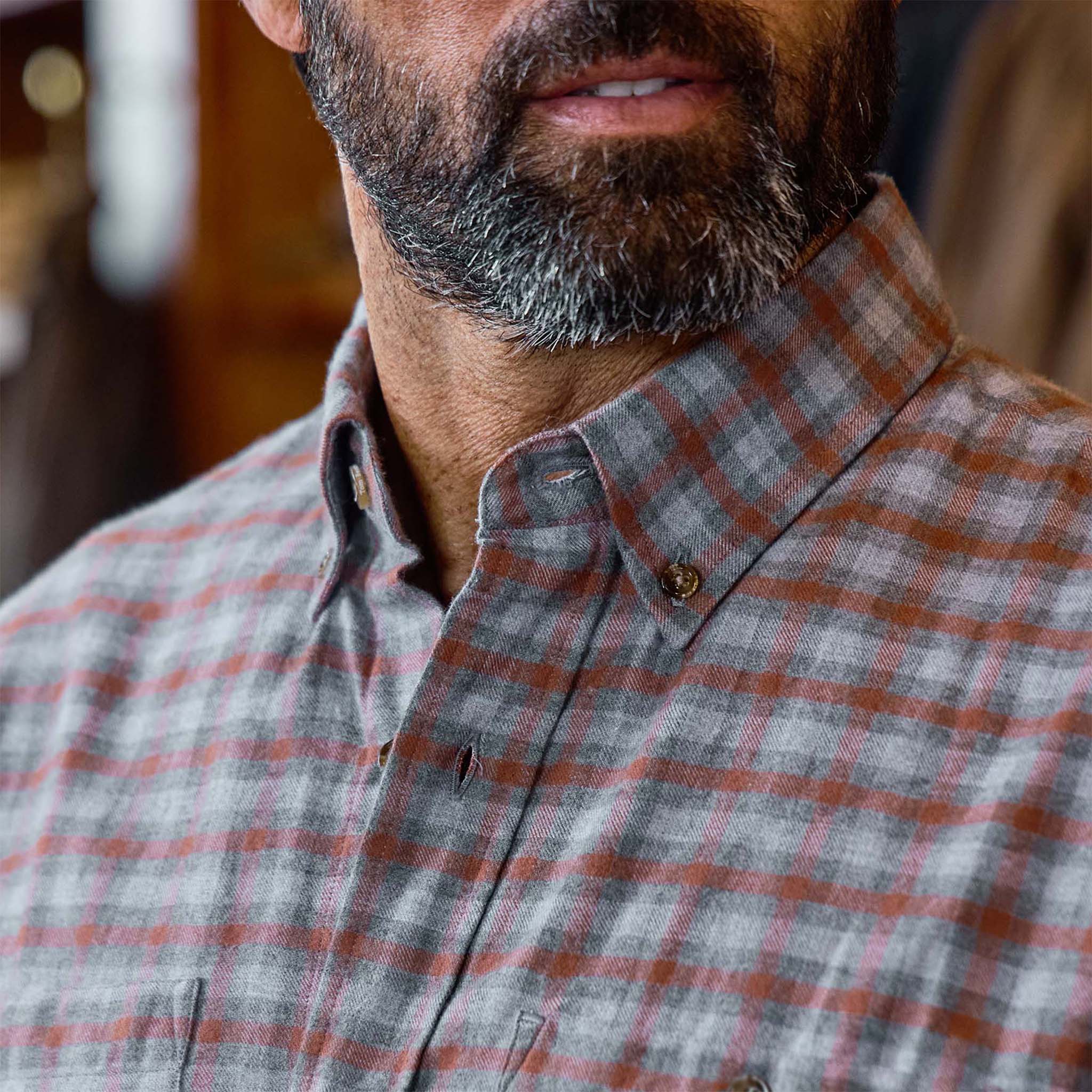 Tom Beckbe - Dixon Brushed Cotton Twill Shirt - Grey Oxide