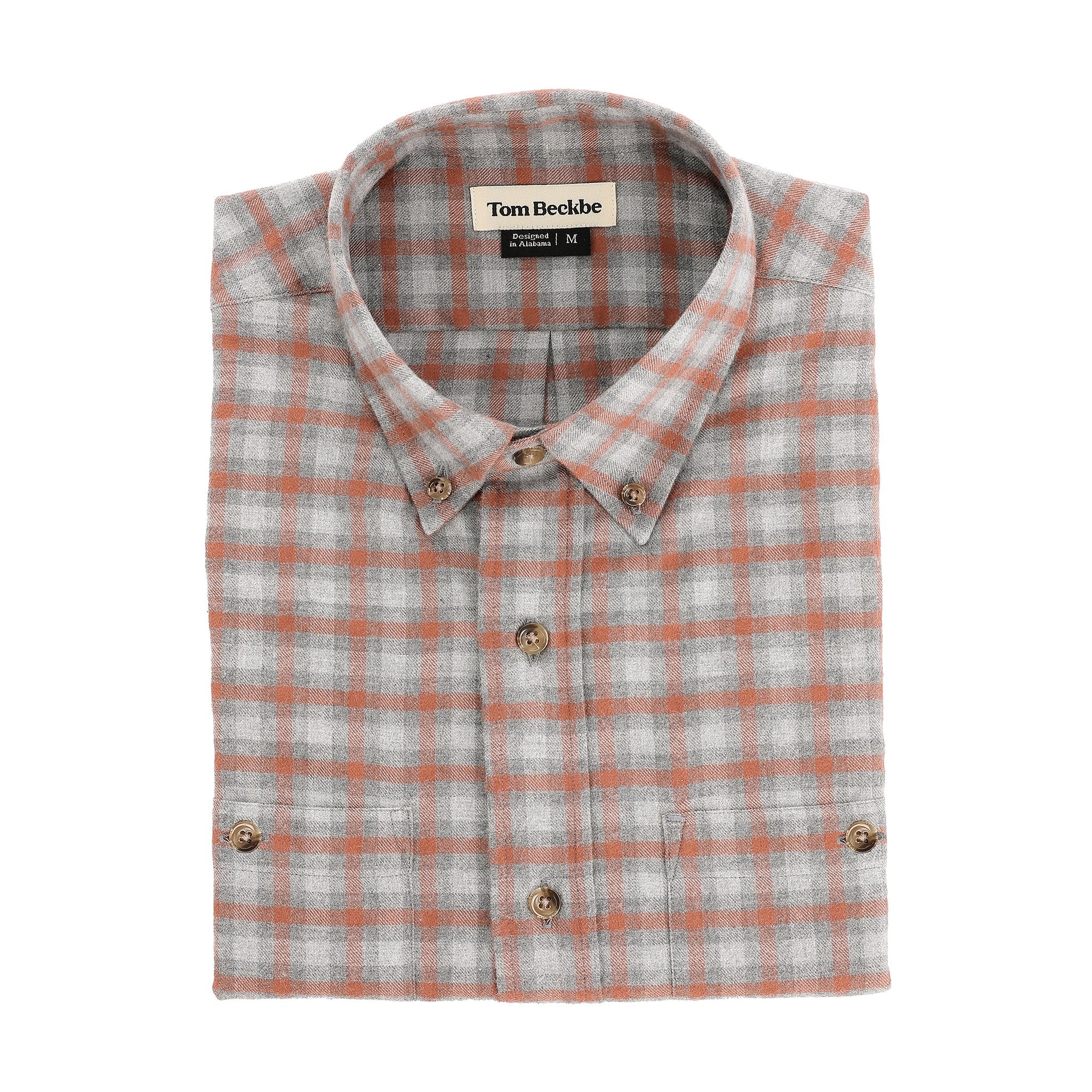 Tom Beckbe - Dixon Brushed Cotton Twill Shirt - Grey Oxide