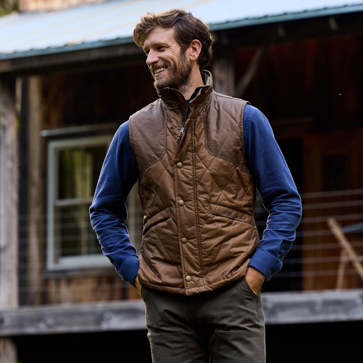 Tom Beckbe - Paddock Quilted Vest - Tabacco