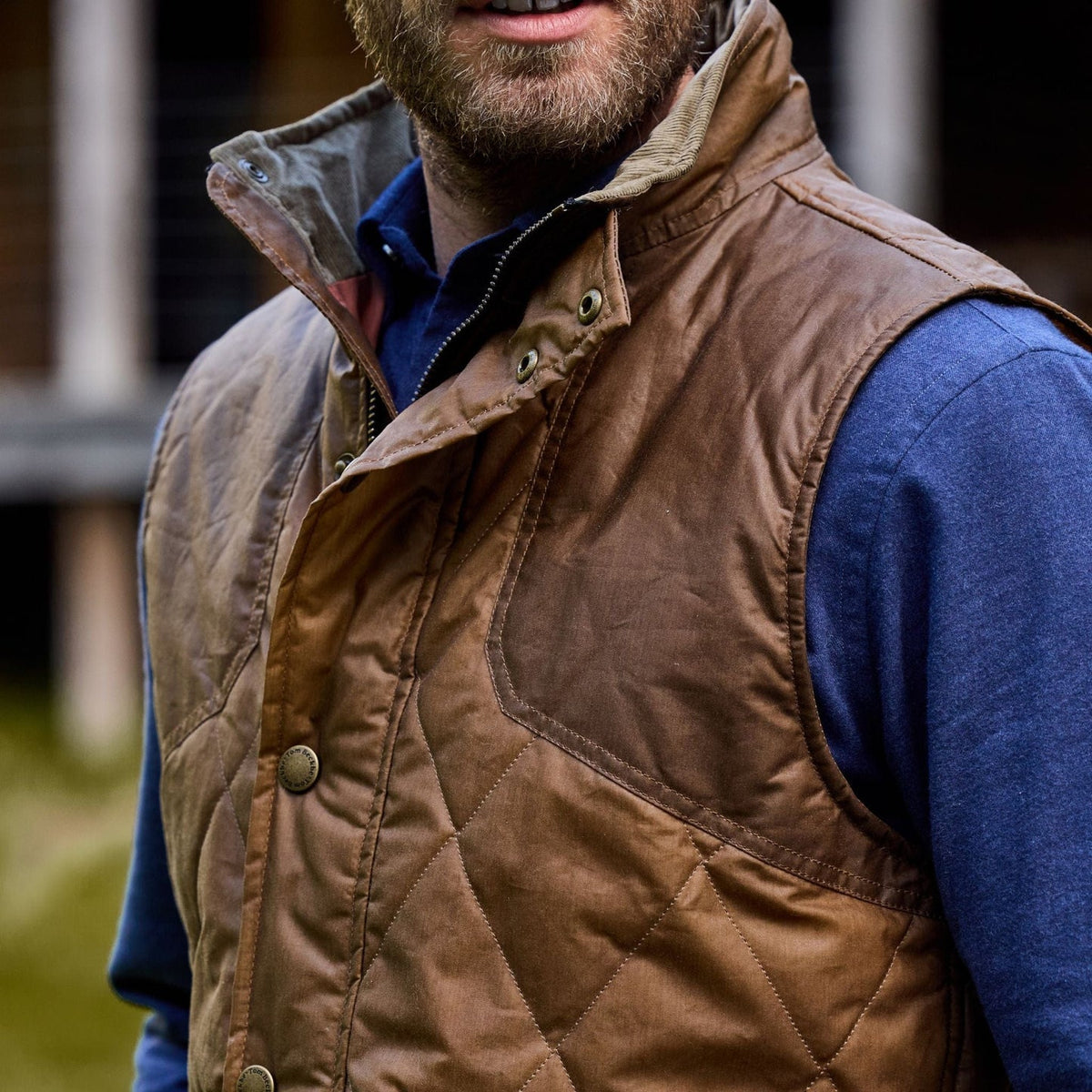 Tom Beckbe - Paddock Quilted Vest - Tabacco