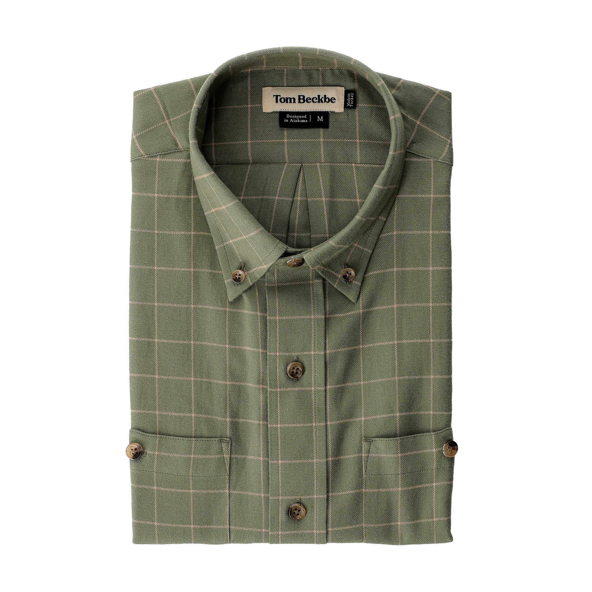 Tom Beckbe - Dixon Brushed Cotton Twill Shirt - Loblolly