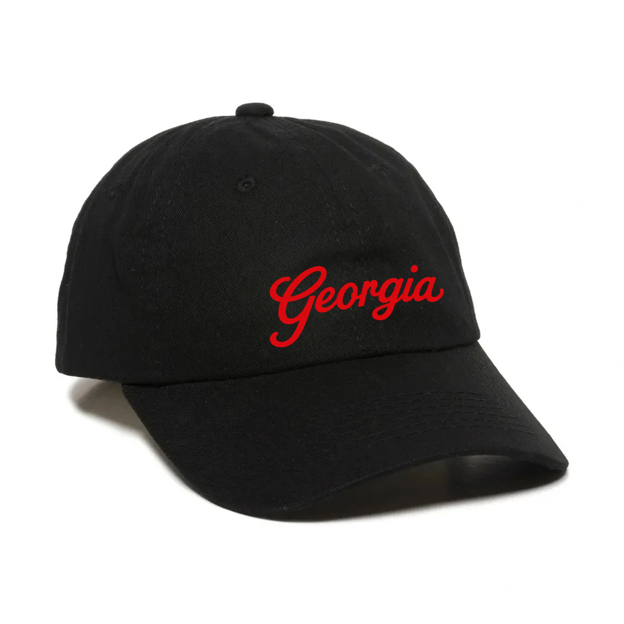 Georgia Script Baseball Cap - Black