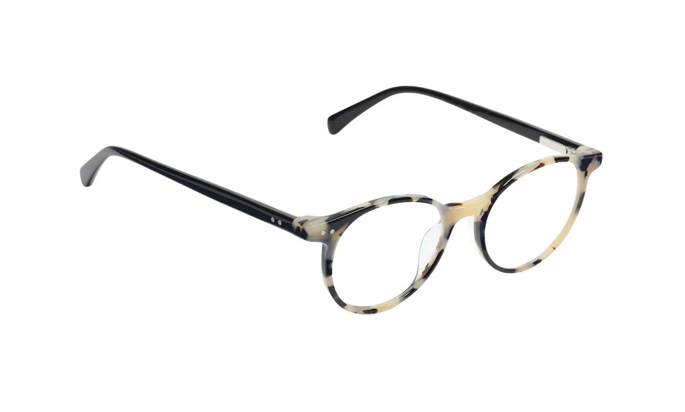 EyeBobs - Case Closed - Black & White Tortoise Shiny Font with Black Shiny Temples