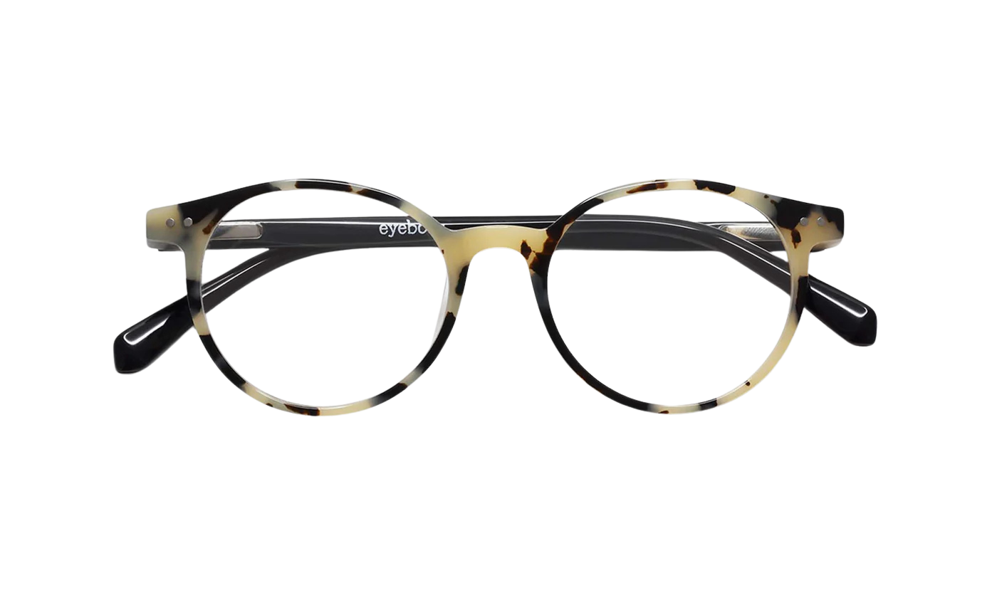 EyeBobs - Case Closed - Black & White Tortoise Shiny Font with Black Shiny Temples