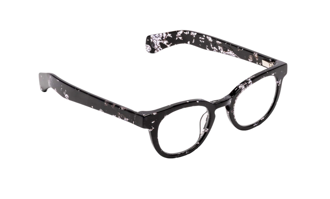 Eyebobs- Total Wit Readers - Black and Crystal Clear Tortoise Front and Temples