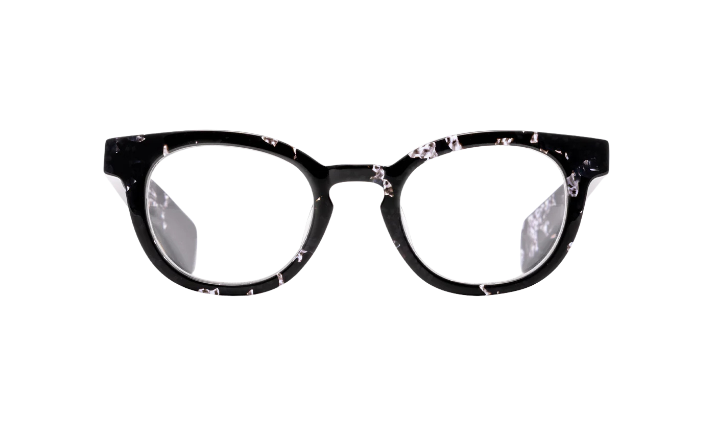 Eyebobs- Total Wit Readers - Black and Crystal Clear Tortoise Front and Temples