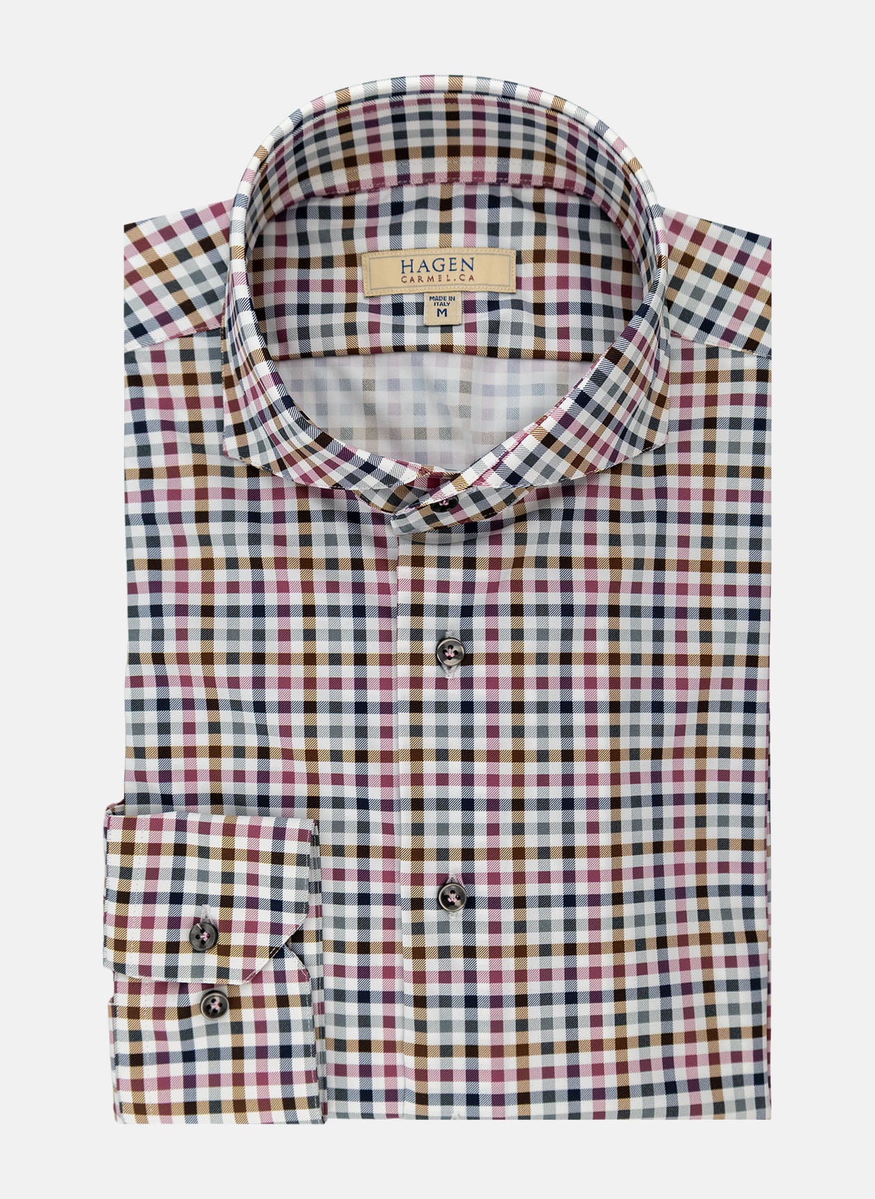 Hagen - Tec-Point Sport Shirt - Raspberry Forest Check
