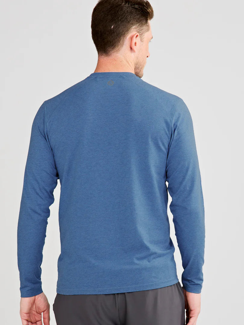 Tasc - Carrollton Long Sleeve Fitness T-Shirt - Blue Jaspe