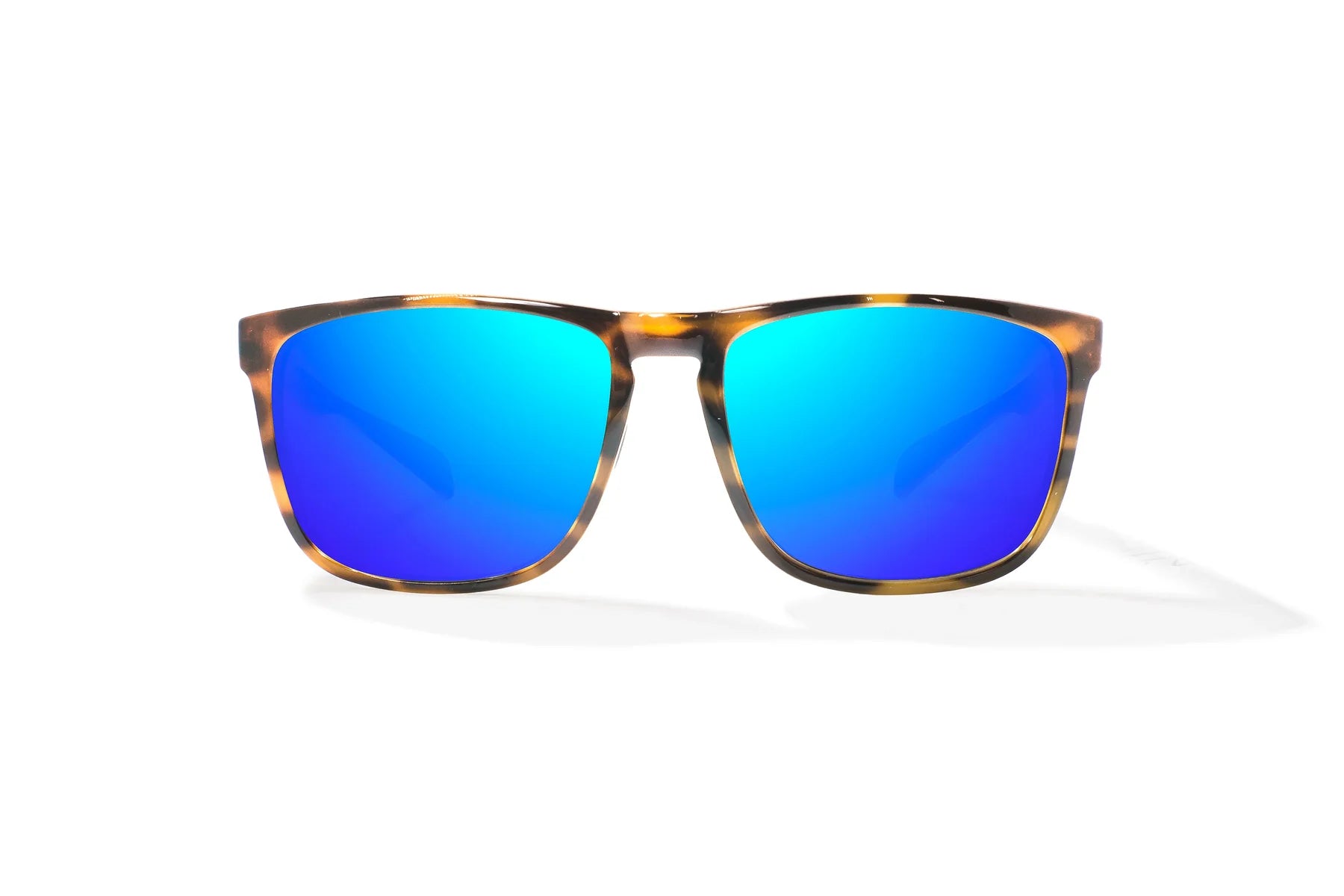 Bajio - Calda - Brown Tortoise Gloss & Blue Mirror Glass Lens