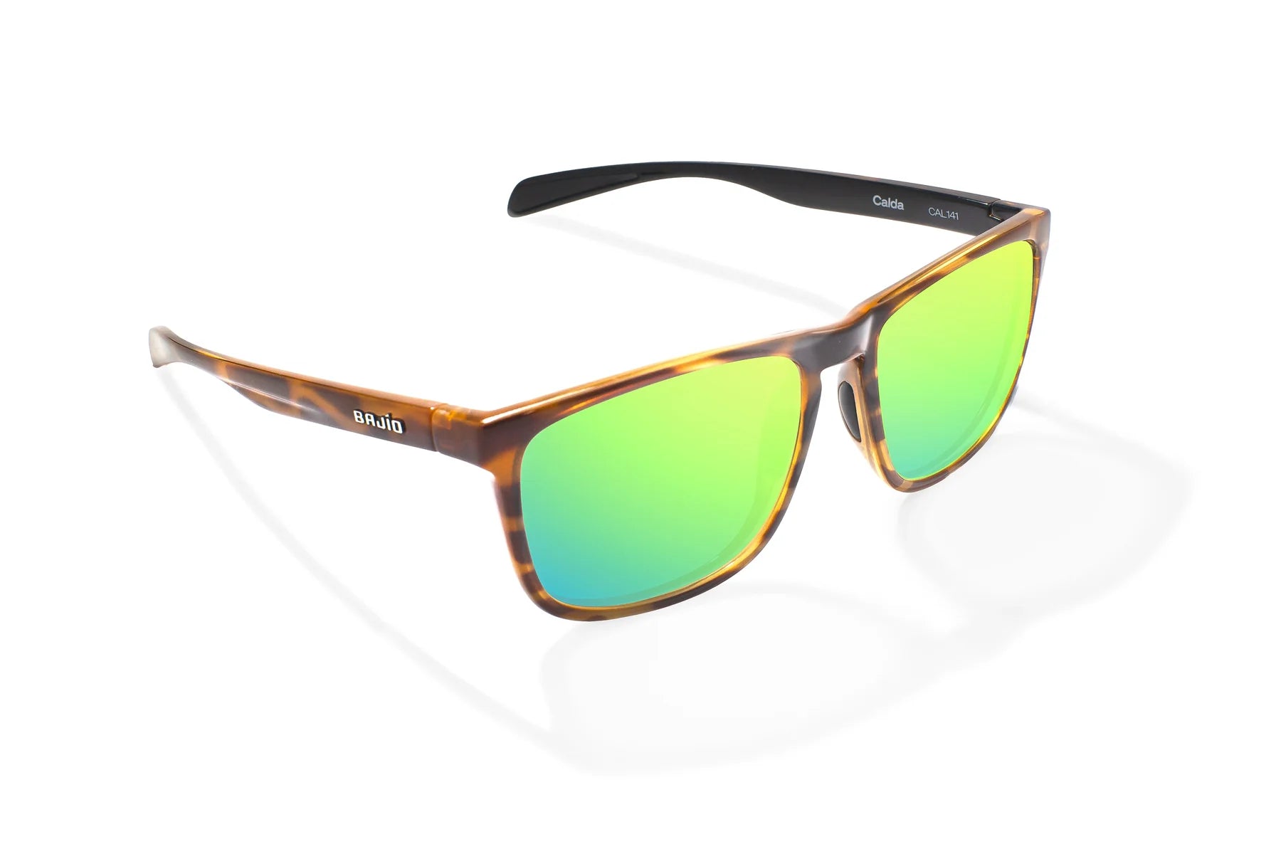 Bajio - Calda - Brown Tortoise Gloss & Green Mirror Lens