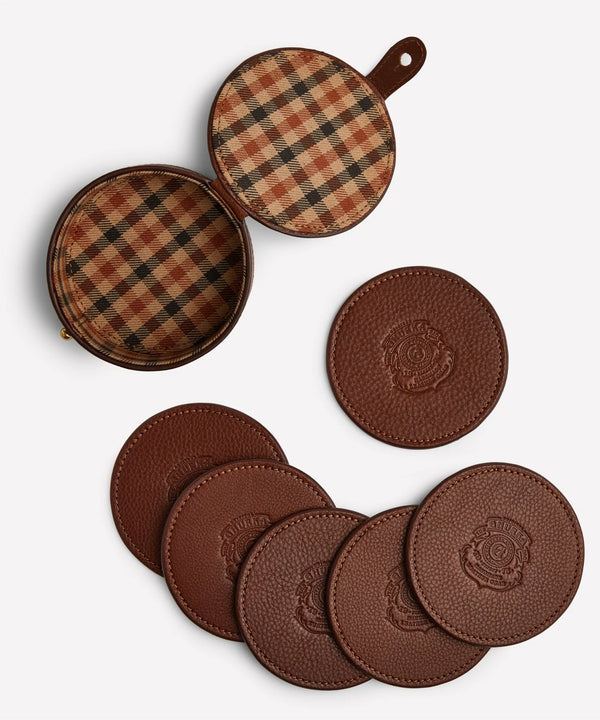 Ghurka - Coaster Set No. 247 | Vintage Chestnut Leather