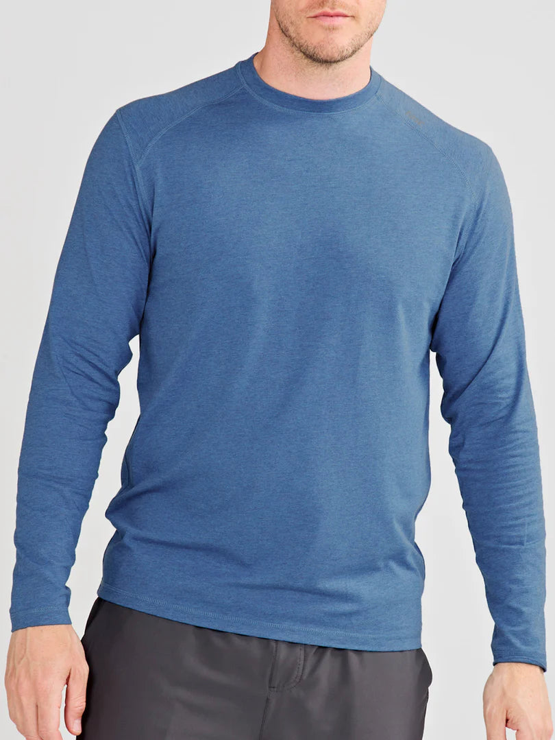 Tasc - Carrollton Long Sleeve Fitness T-Shirt - Blue Jaspe