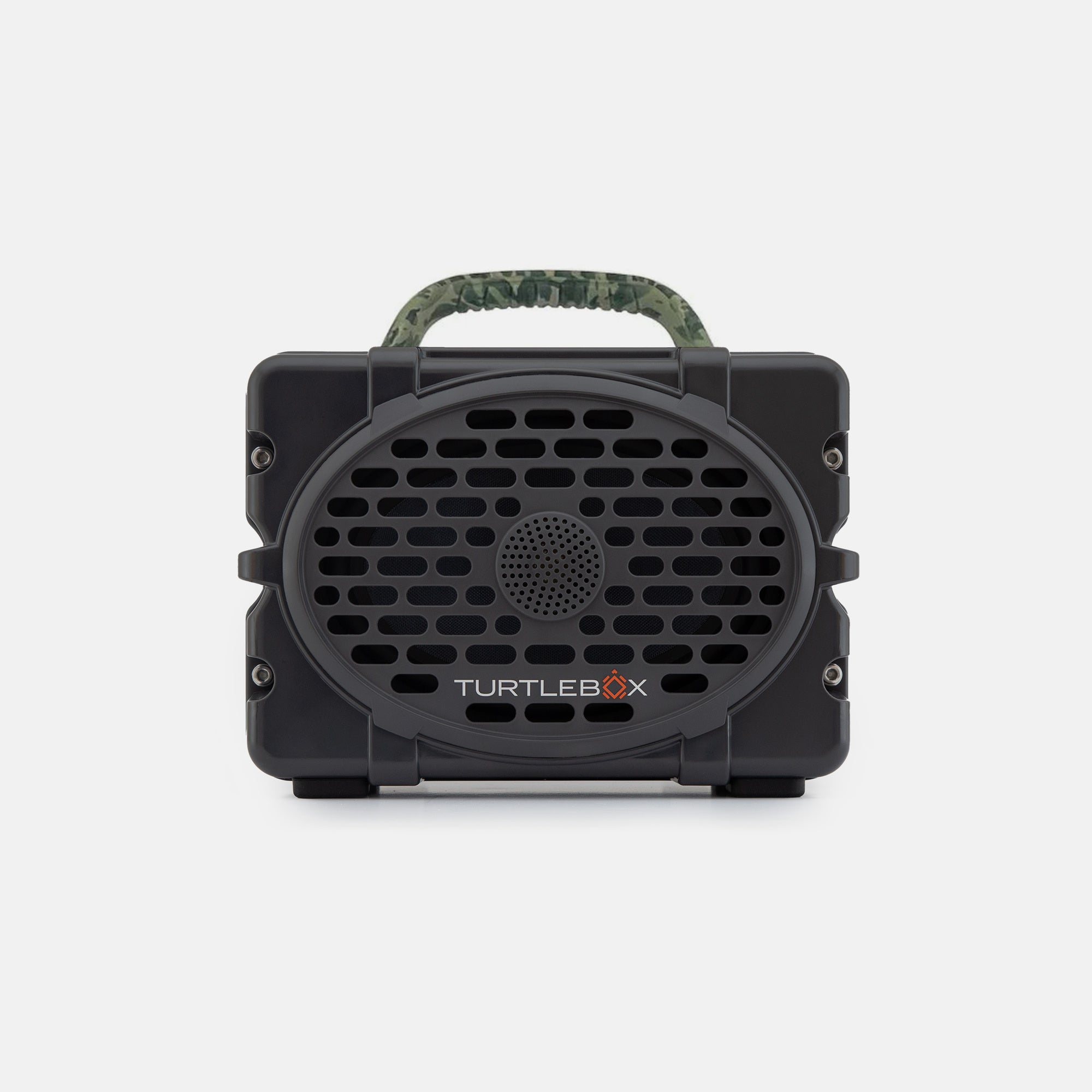 Turtlebox Audio - Outdoor Speaker Gen 3 - Thunderhead Grey + Camo Handle