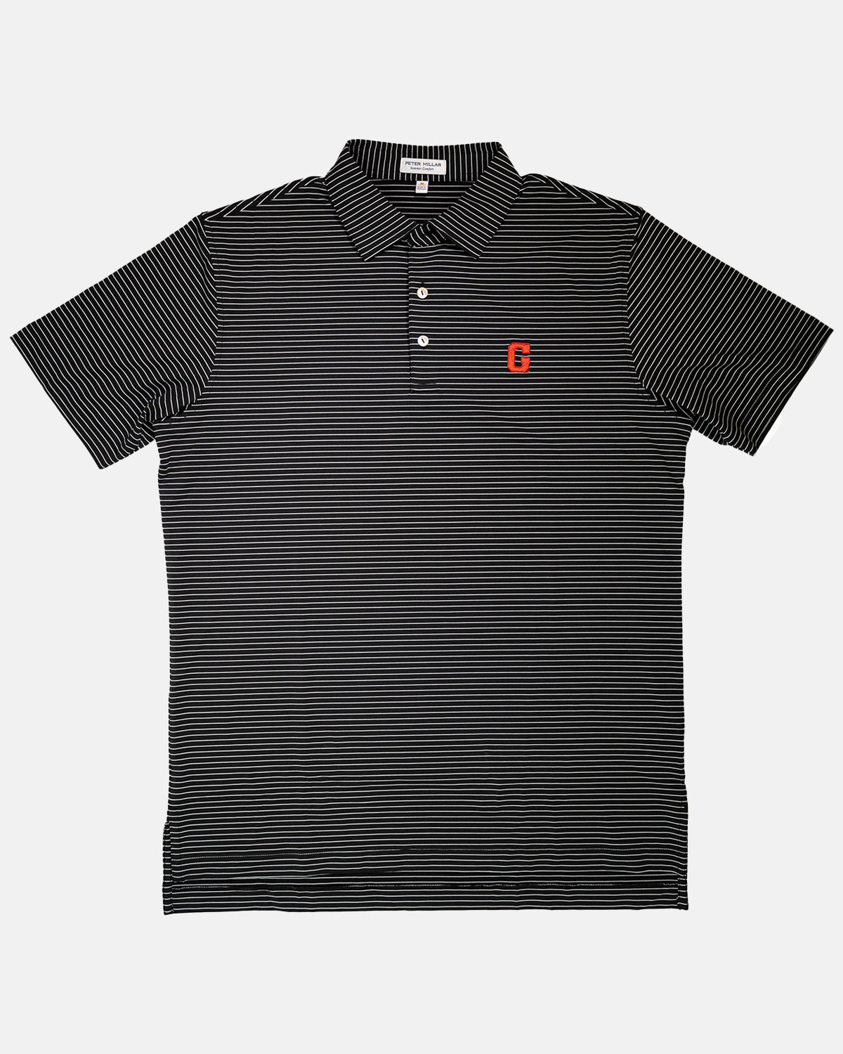 Peter Millar - Red Block G Hemlock Stripe Polo - Black