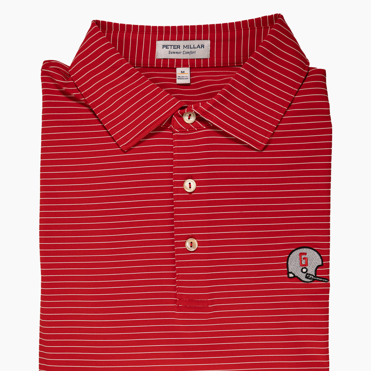 Peter Millar - 1962 Helmet Hemlock Stripe Polo - Red– Dick
