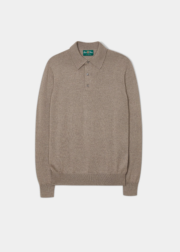 Alan Paine - Hindhead Long Sleeve Polo - Mushroom