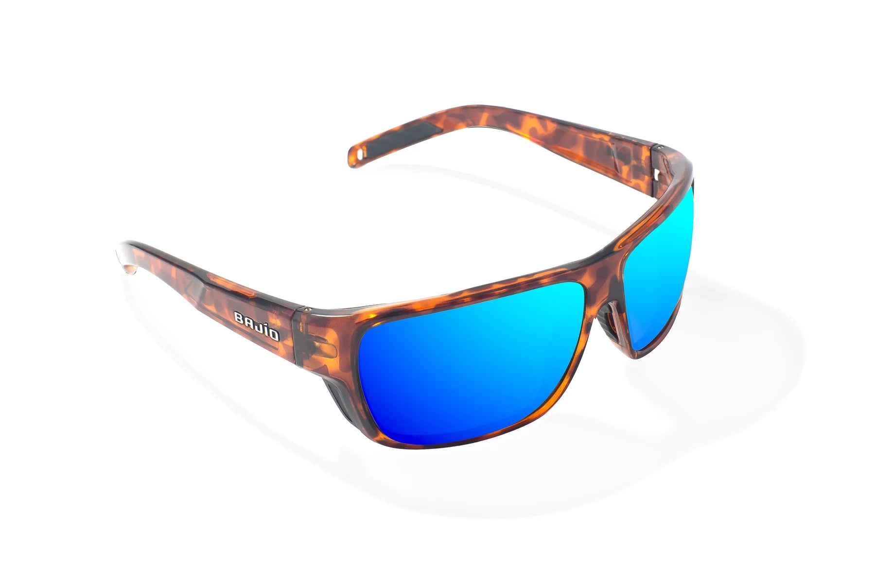 Bajio - Rigolets - Brown Tortoise Gloss & Blue Mirror Glass Lens