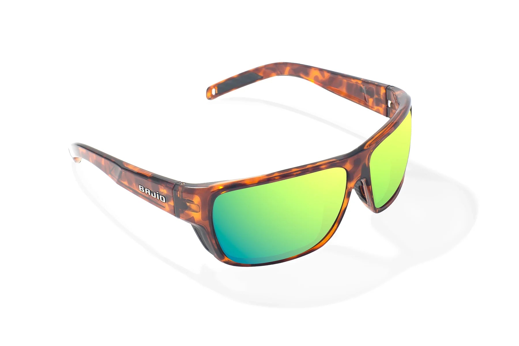 Bajio - Rigolets - Brown Tortoise Gloss & Green Mirror Glass Lens