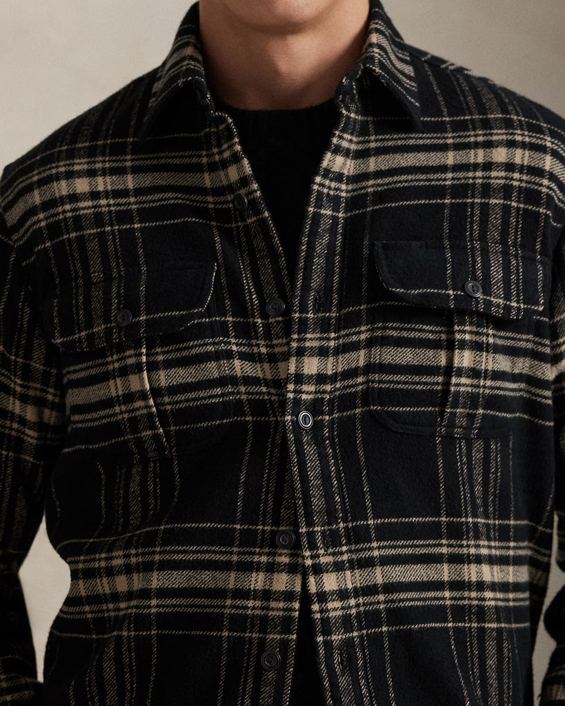 Ralph Lauren - Classic Fit Plaid Flannel Workshirt - Black and Cream Dick Ferguson's Clothing Store, Inc. Ralph Lauren - Classic Fit Plaid Flannel Workshirt - Black and Cream Dick Ferguson's Clothing Store, Inc.