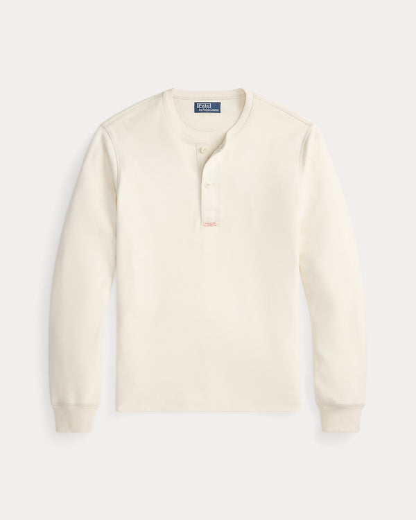 Ralph Lauren - Cotton Moleskin Henley Shirt - White