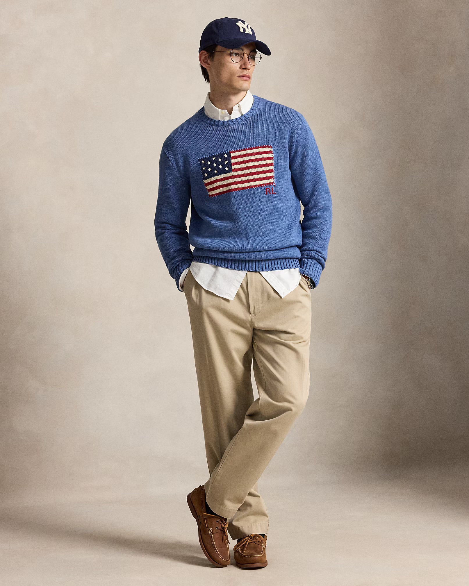 Ralph Lauren - Iconic Flag Sweater - Blue Borage Heather