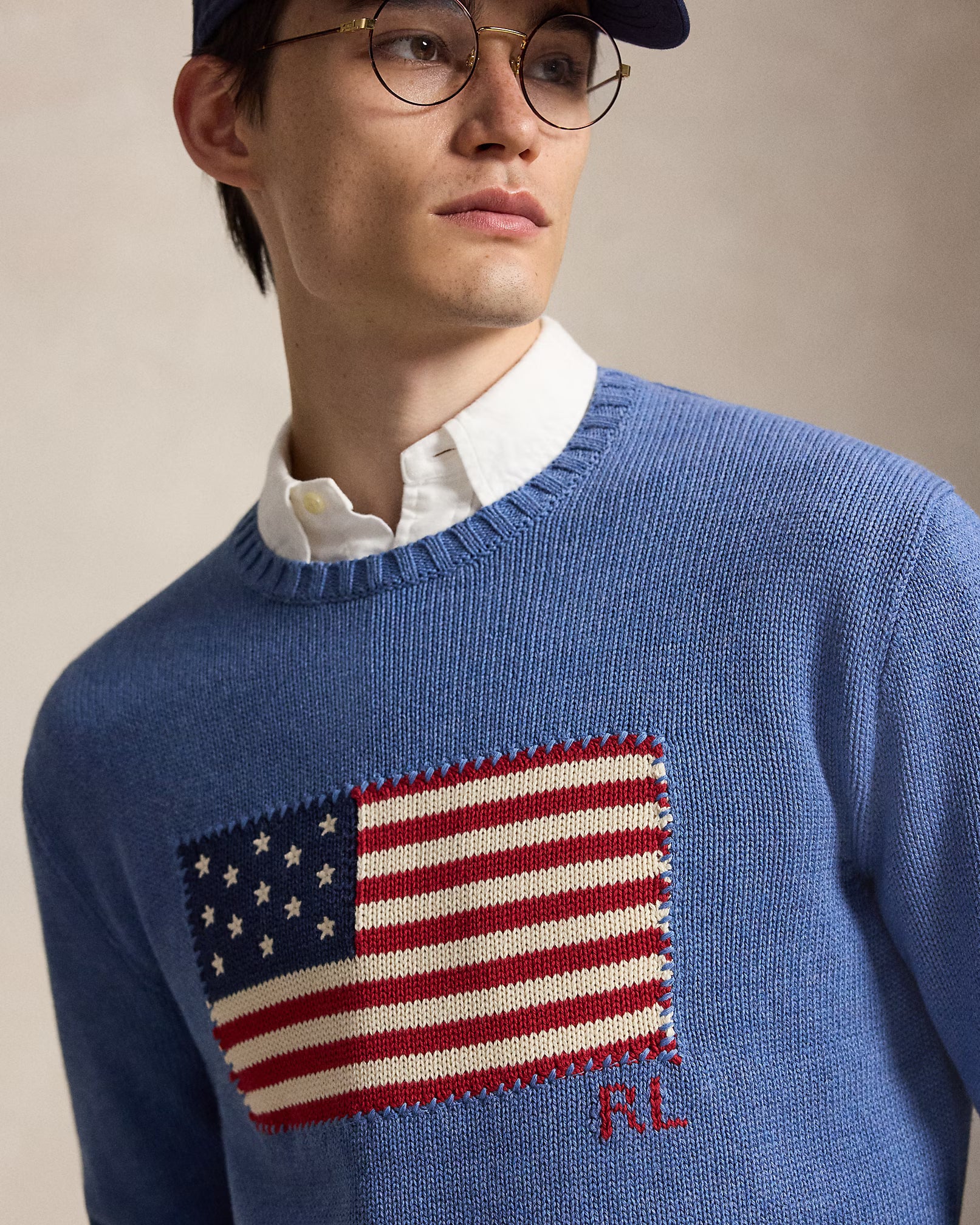 Ralph Lauren - Iconic Flag Sweater - Blue Borage Heather