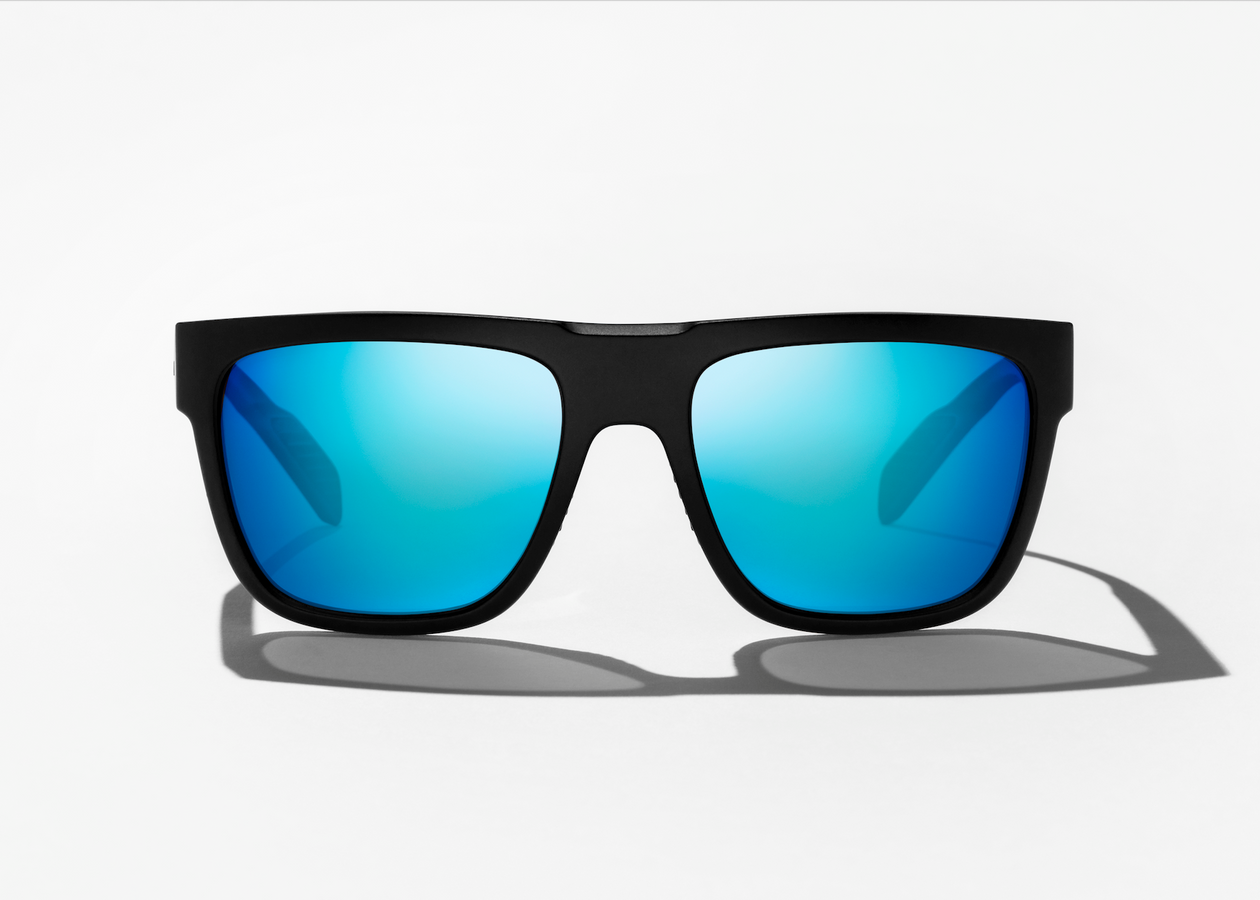 Bajio - Caballo Black Matte Frame - Glass Blue Mirror Lenses
