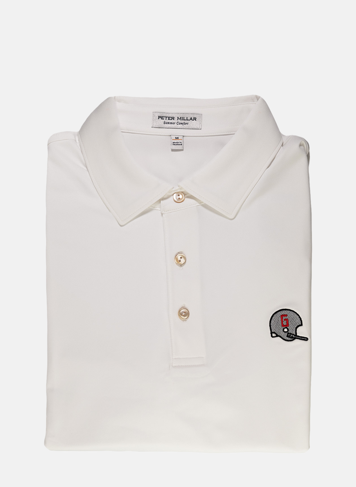 Peter Millar - 1962 Helmet Solid Stretch Jersey Polo - White